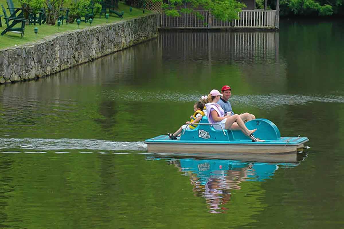paddle boat chetola resort recreation