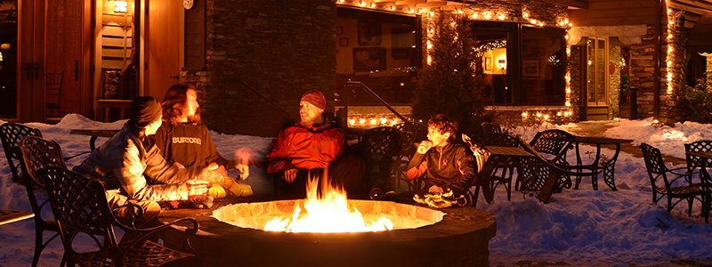 family around firepit